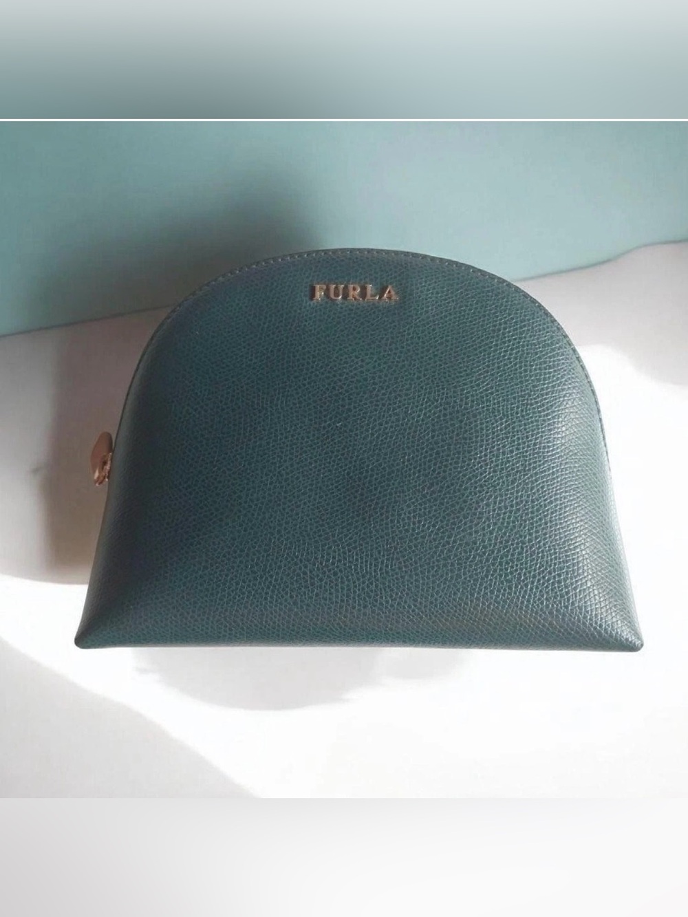 Furla Teal Dome shape Mini Bag Pouch